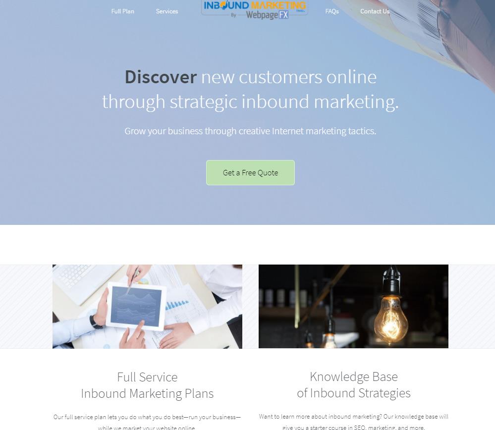 landing page