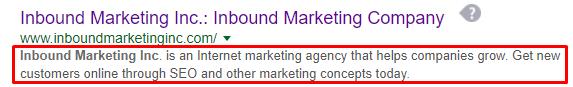 meta description