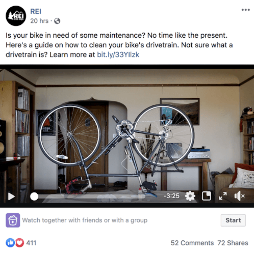 REI Facebook post 